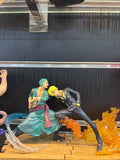 zoro sanji fighting action  15x25 cmfigure