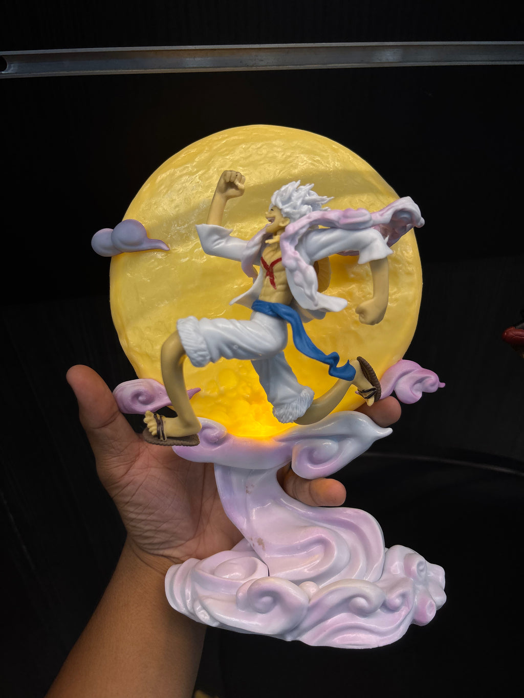 nika luffy 25 cm led figure