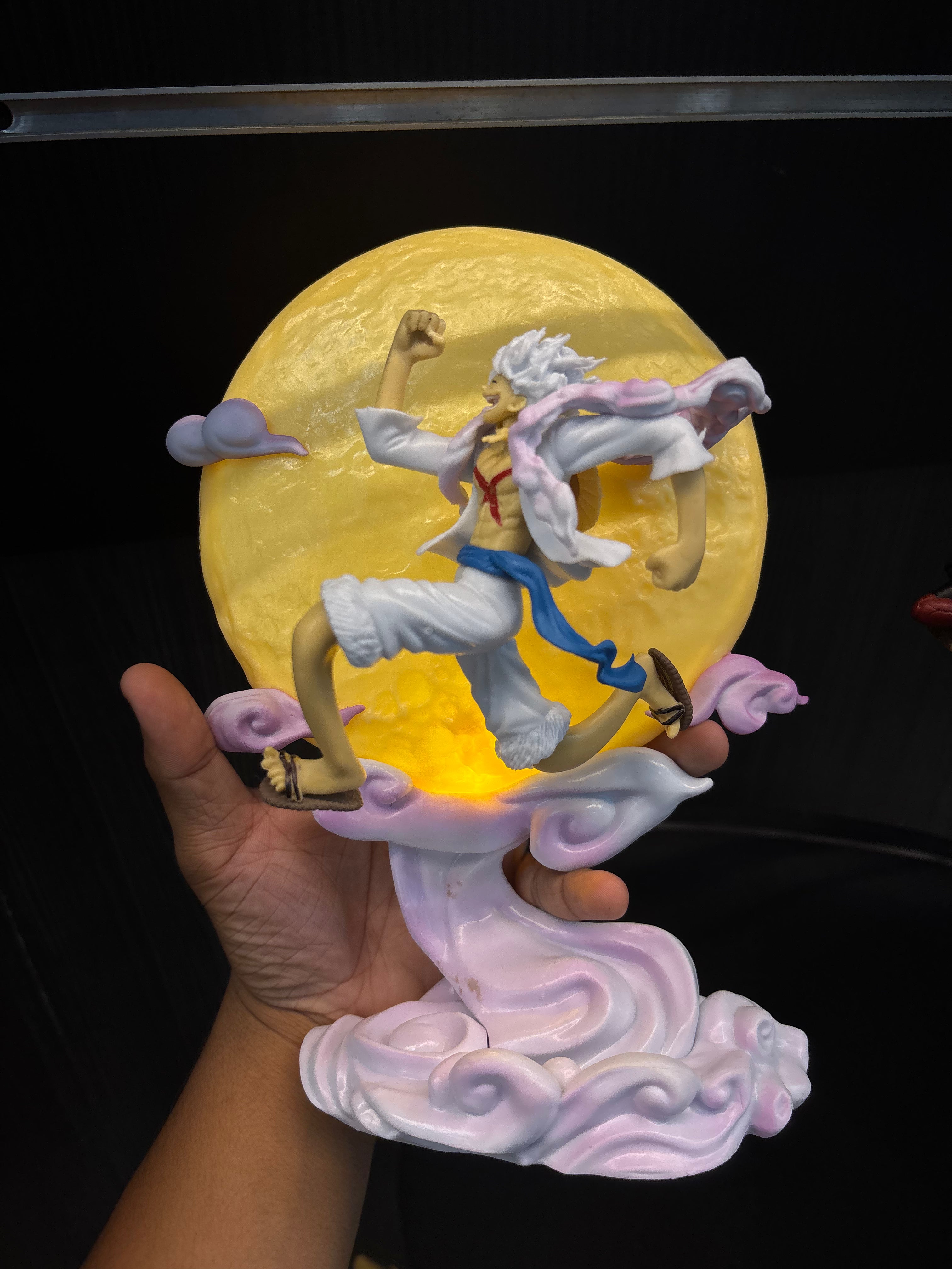 nika luffy 25 cm led figure