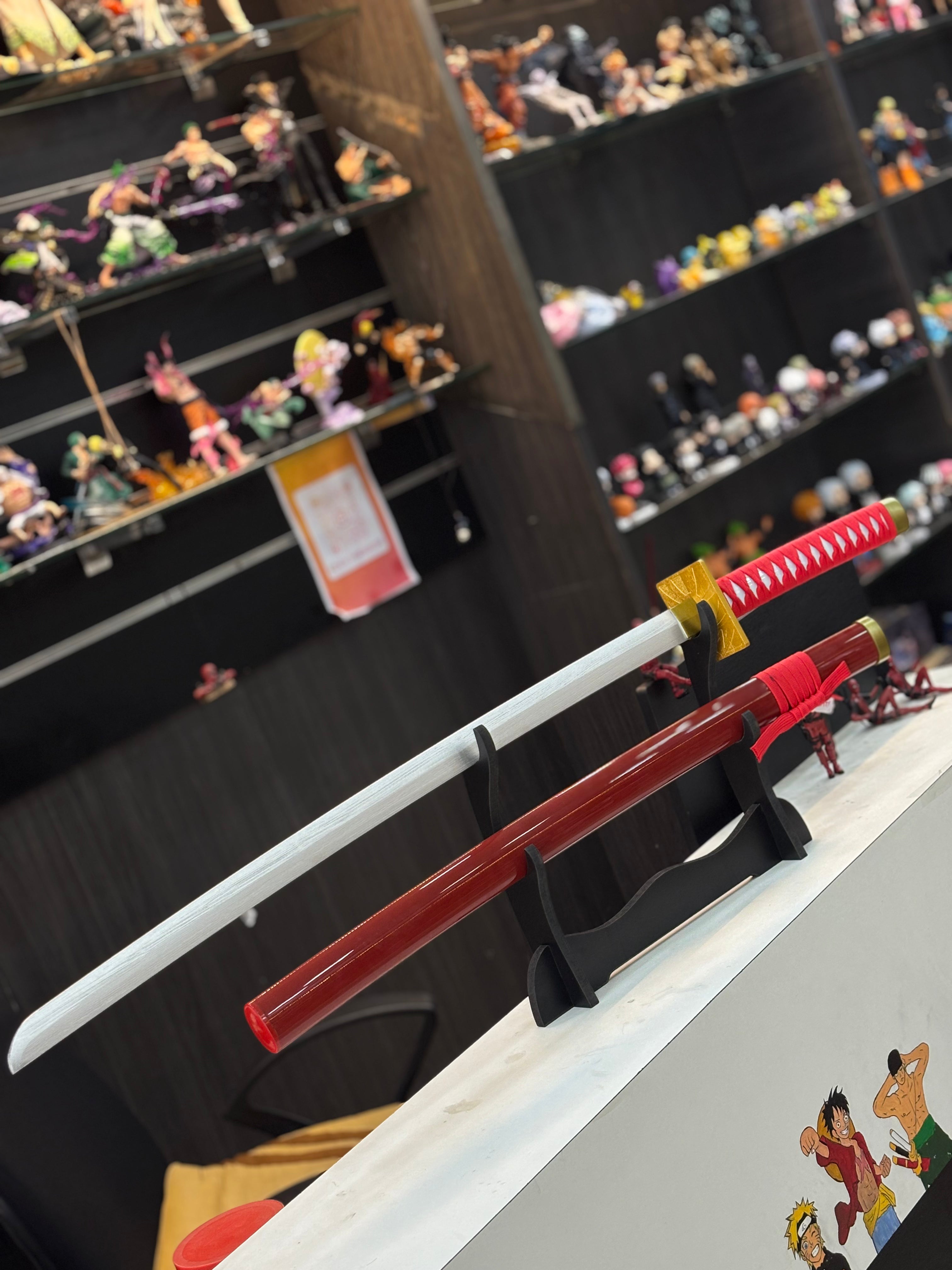 bleach renji 105 cm wooden katana