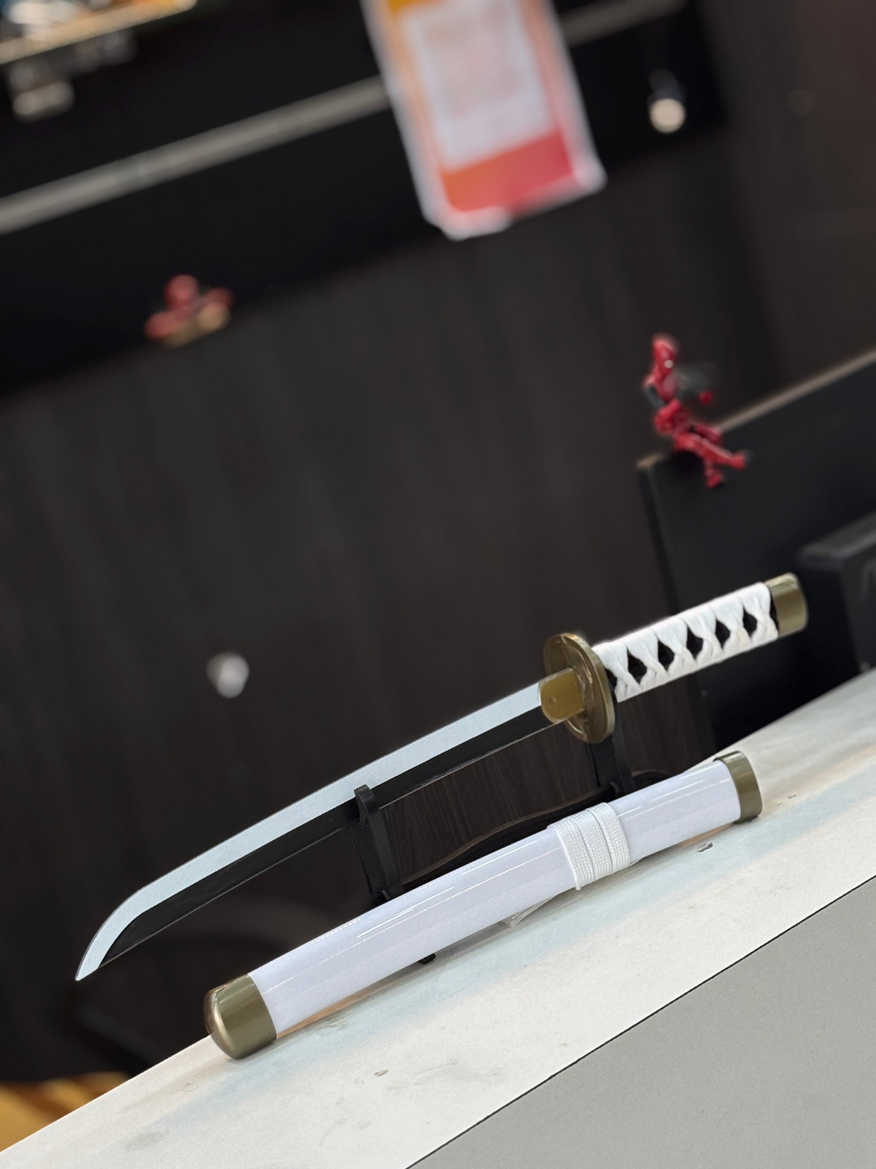 wado ichimonji zoro 45 cm wooden katana including stand