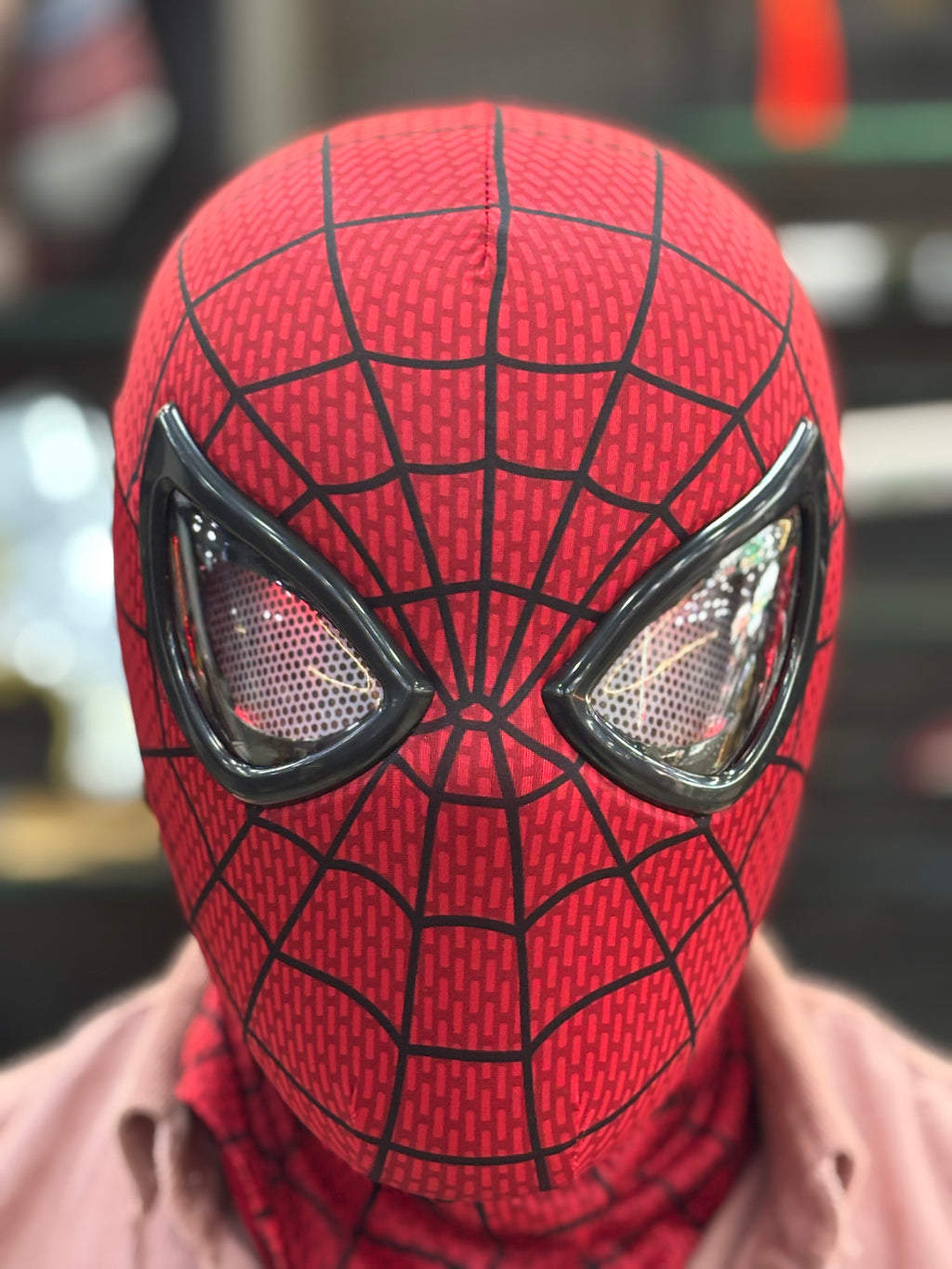 amazing spiderman jaw movement led mask