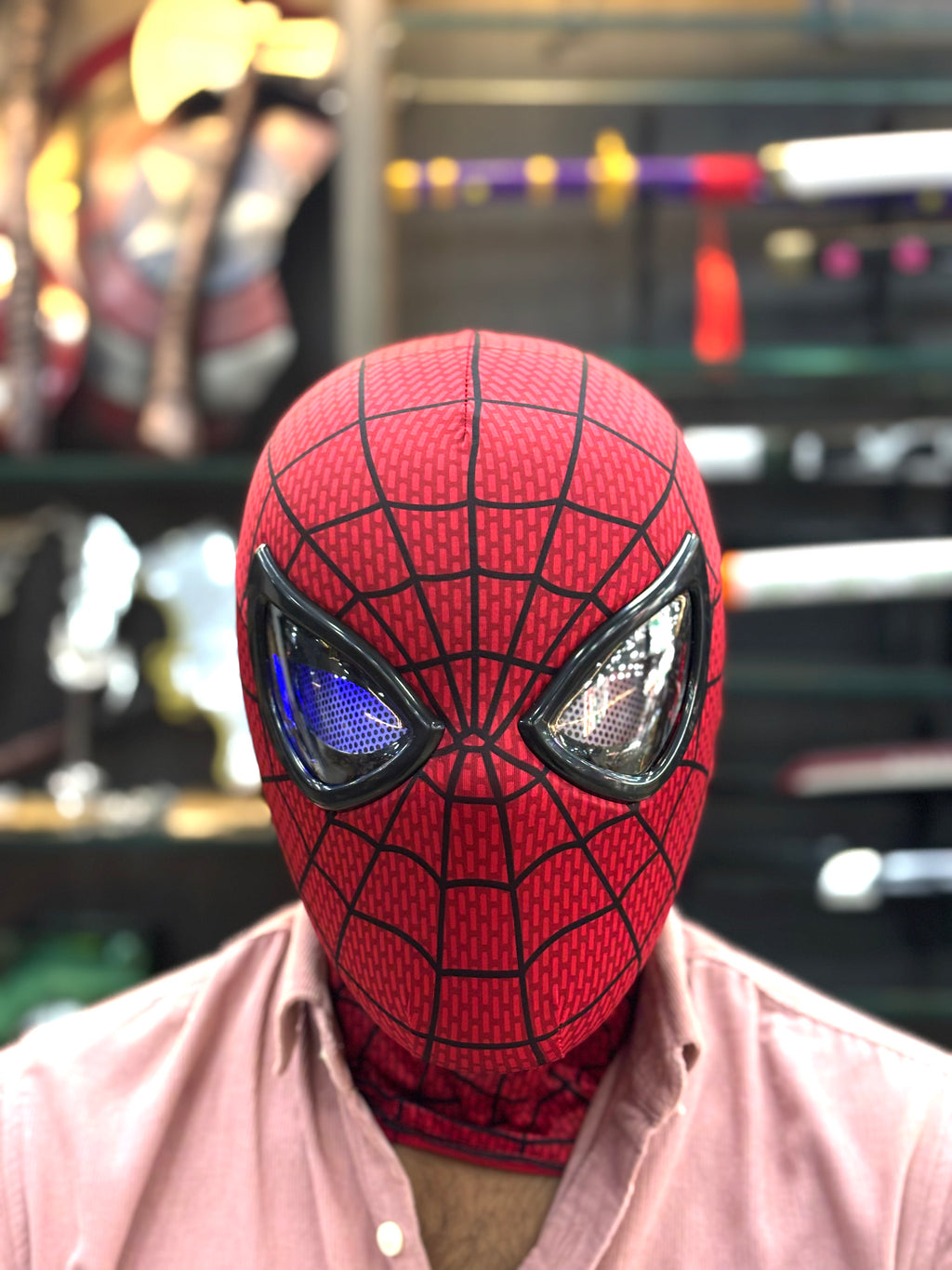 amazing spiderman jaw movement led mask