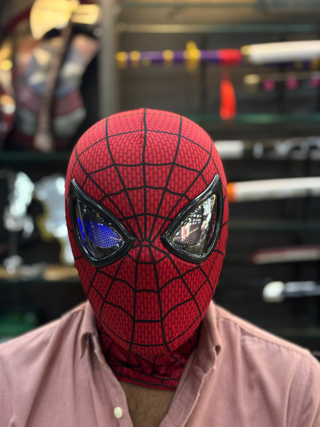 amazing spiderman jaw movement led mask