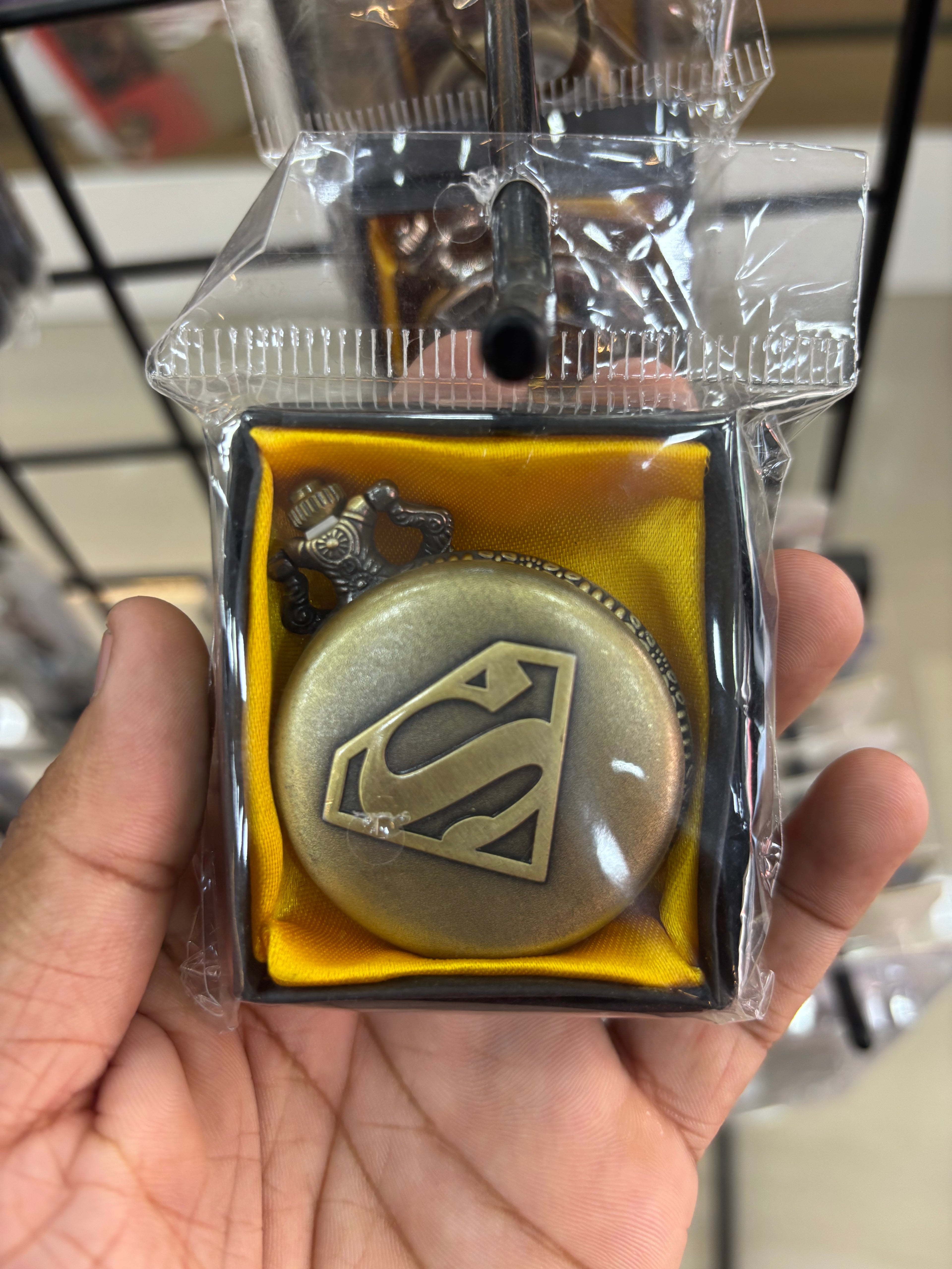 superman  pocketwatch keychain