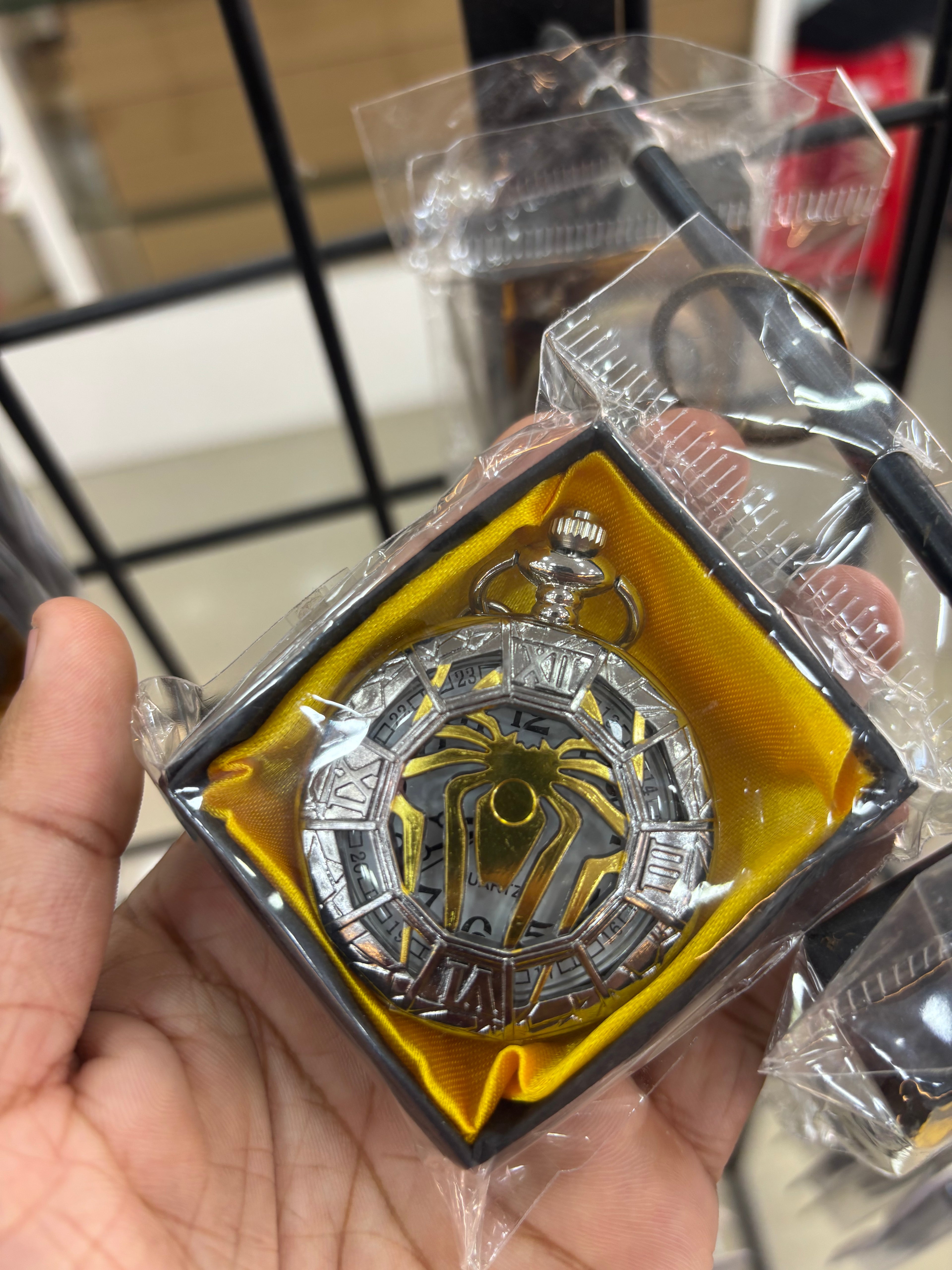 spiderman  pocketwatch keychain