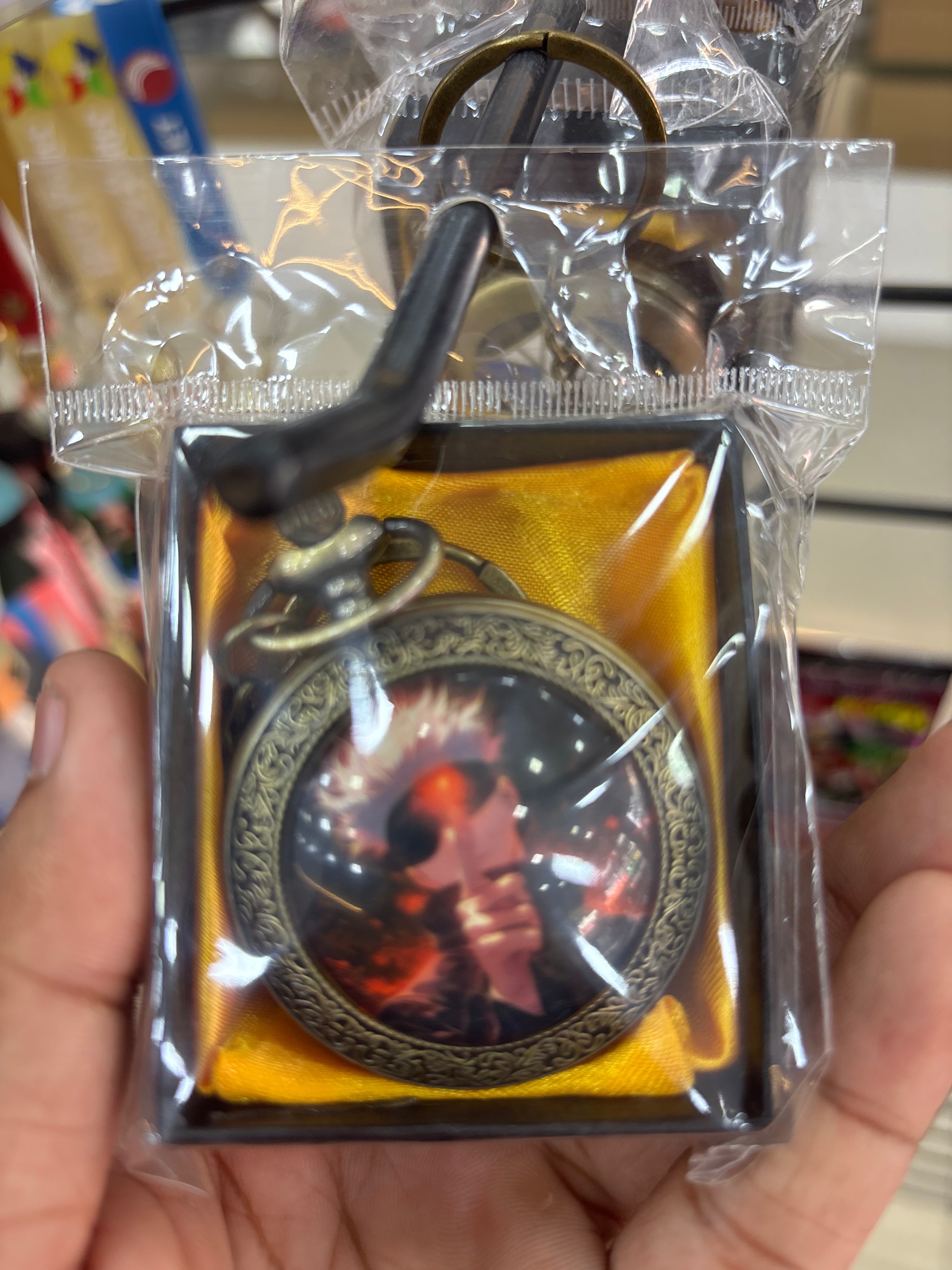 gojo  pocketwatch keychain jjk