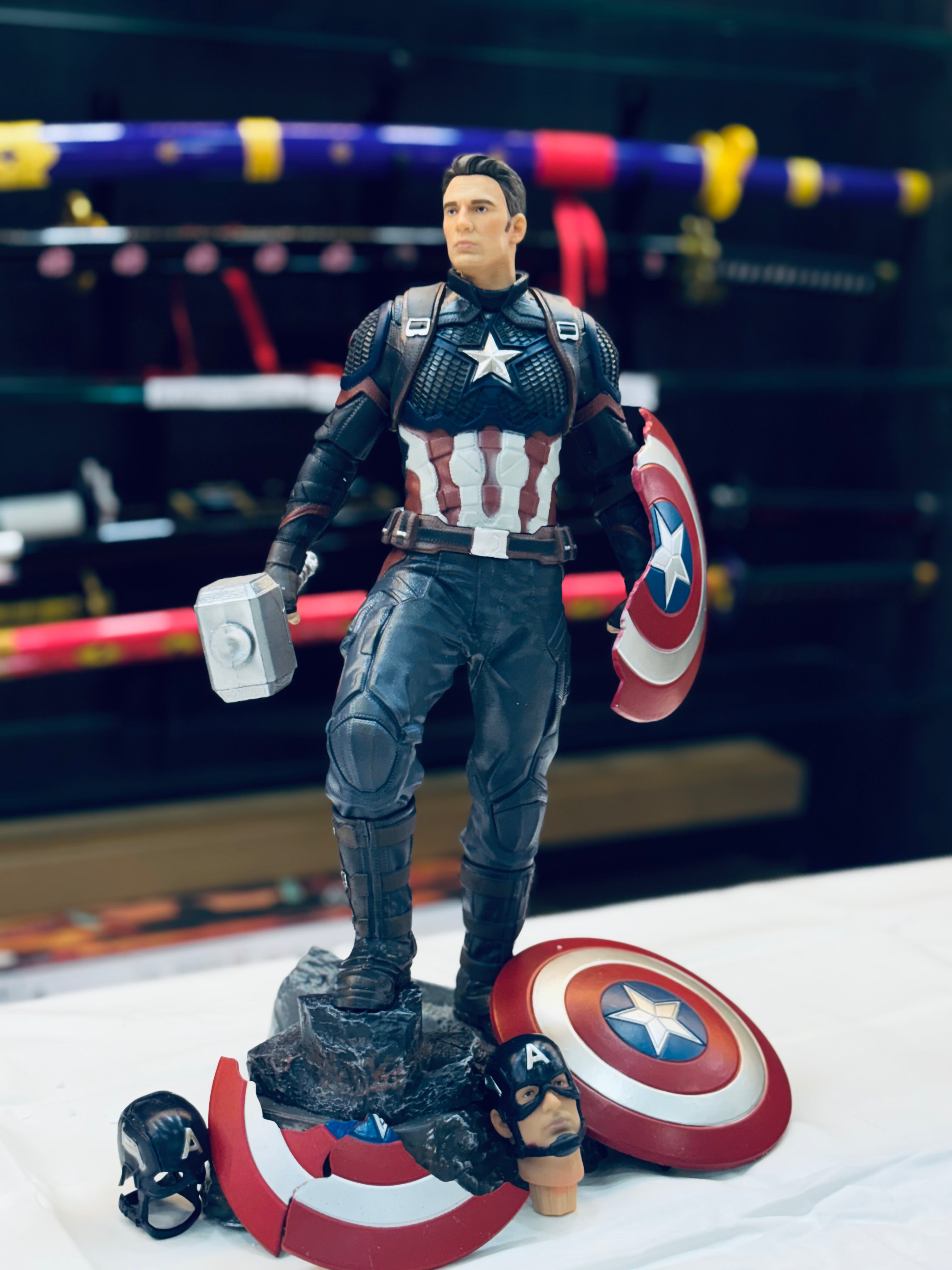 captain america premium 40 cm figures with extra pose and face