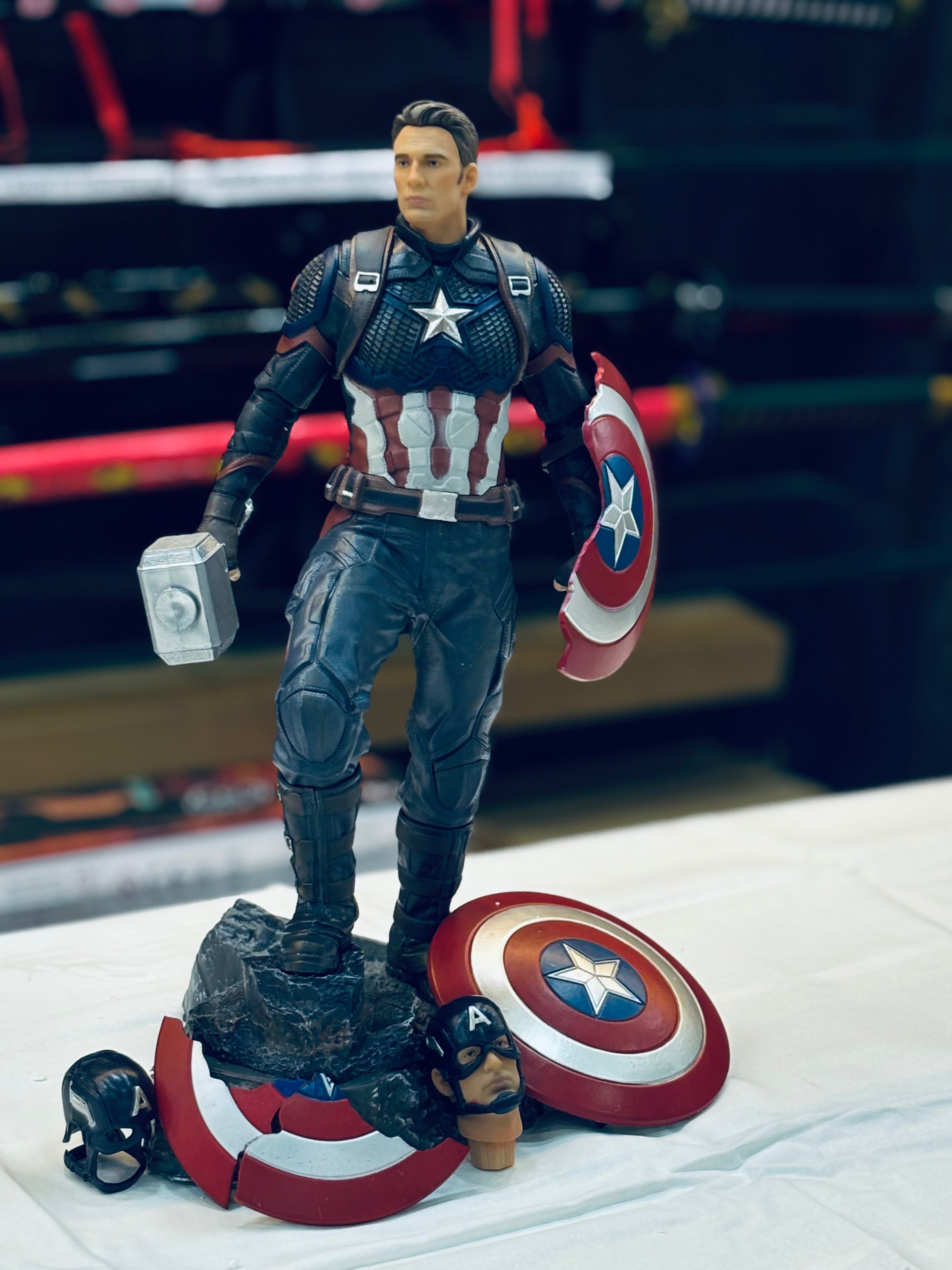 captain america premium 40 cm figures with extra pose and face