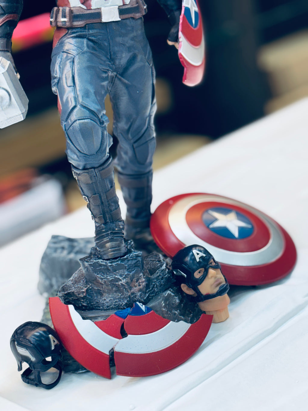 captain america premium 40 cm figures with extra pose and face