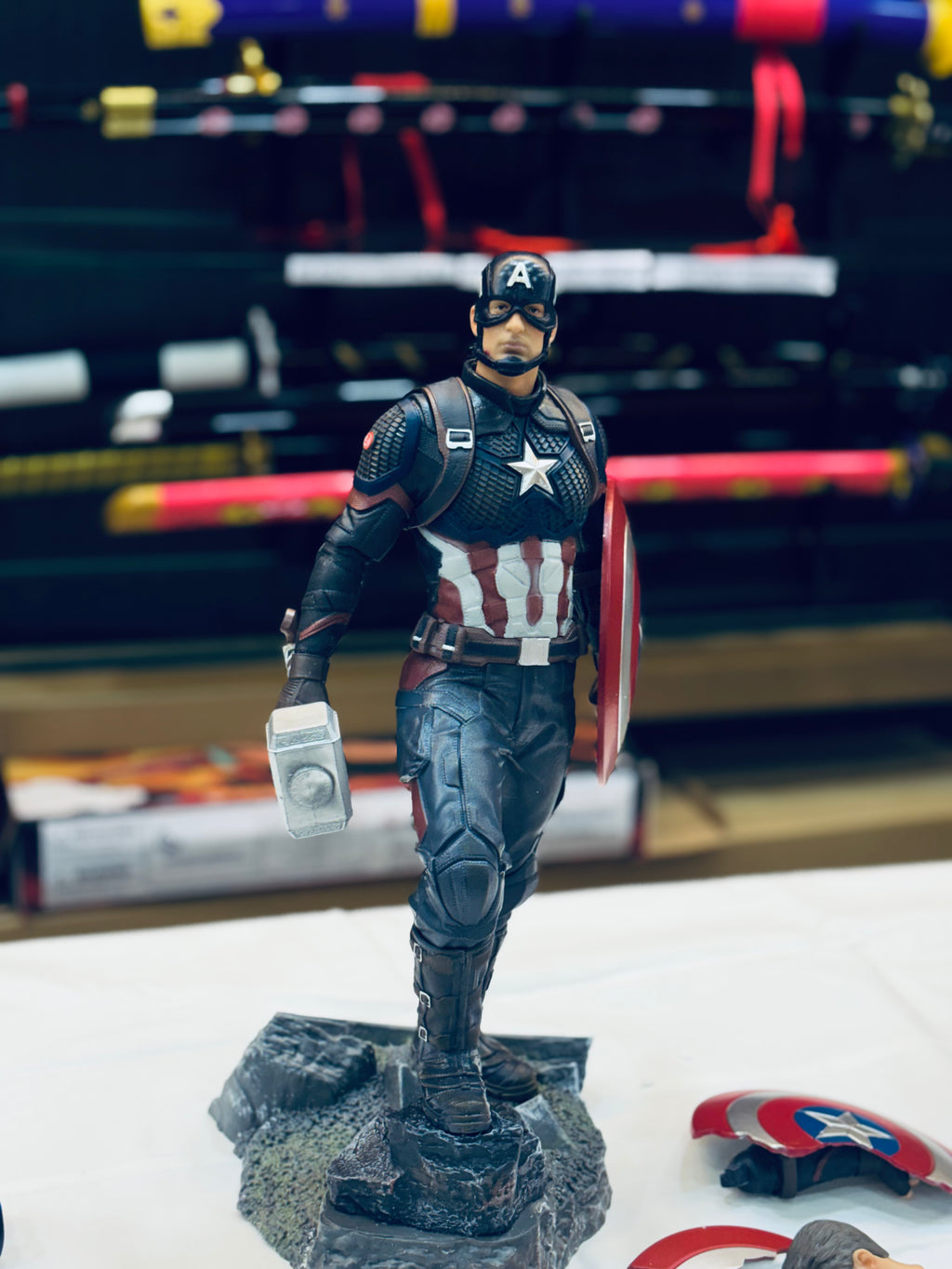 captain america premium 40 cm figures with extra pose and face