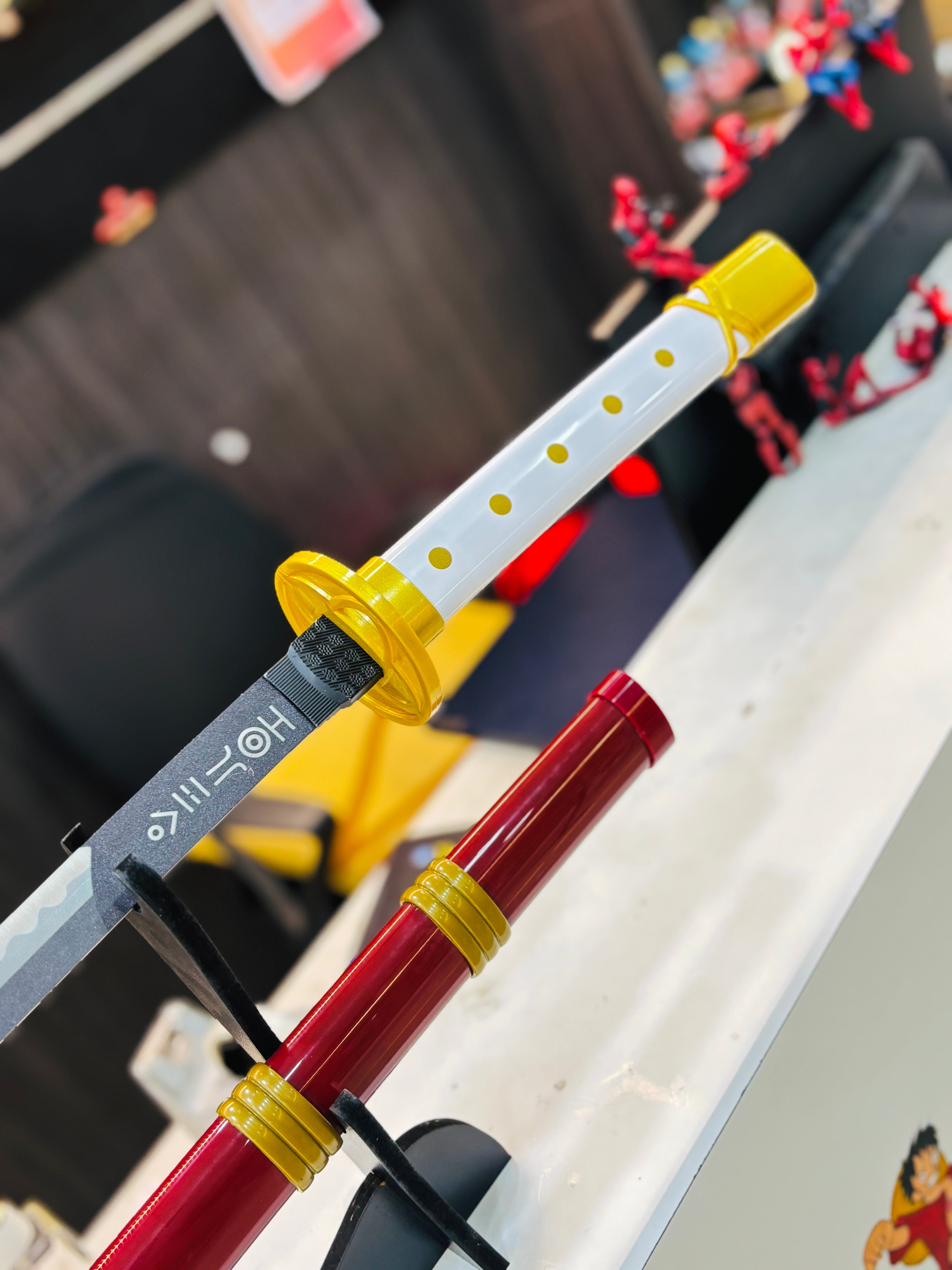 epic seven ran red and gold ver metal alloy katana