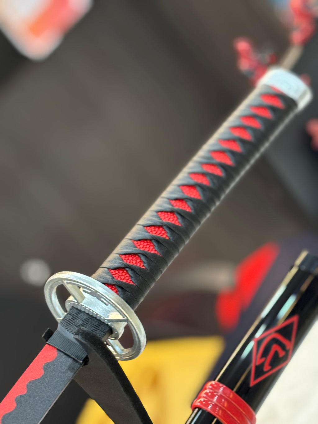 epic seven black and red ver metal alloy katana