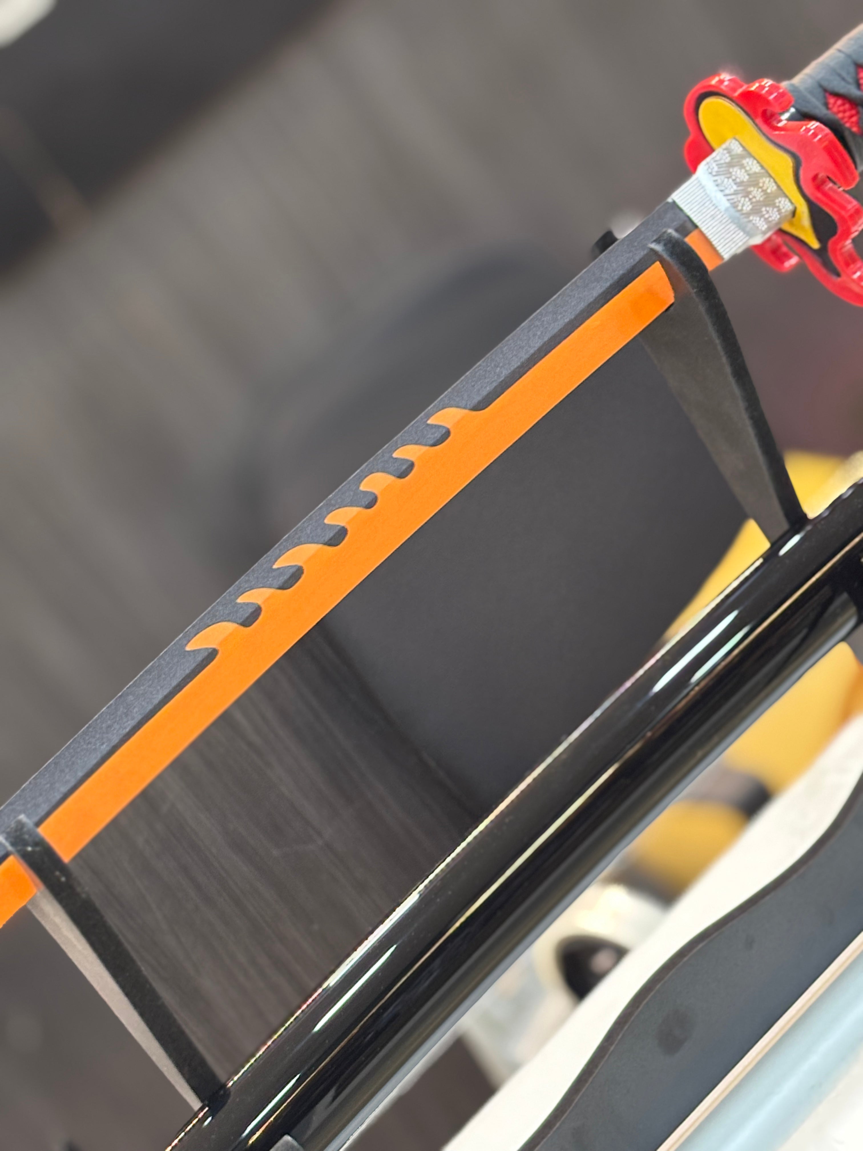 tanjiro nichirin flame breath metal alloy katana