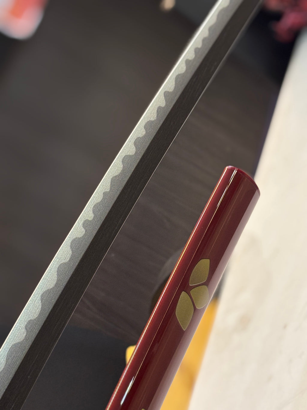 epic seven gold and red ver premium wooden katana 105 cm