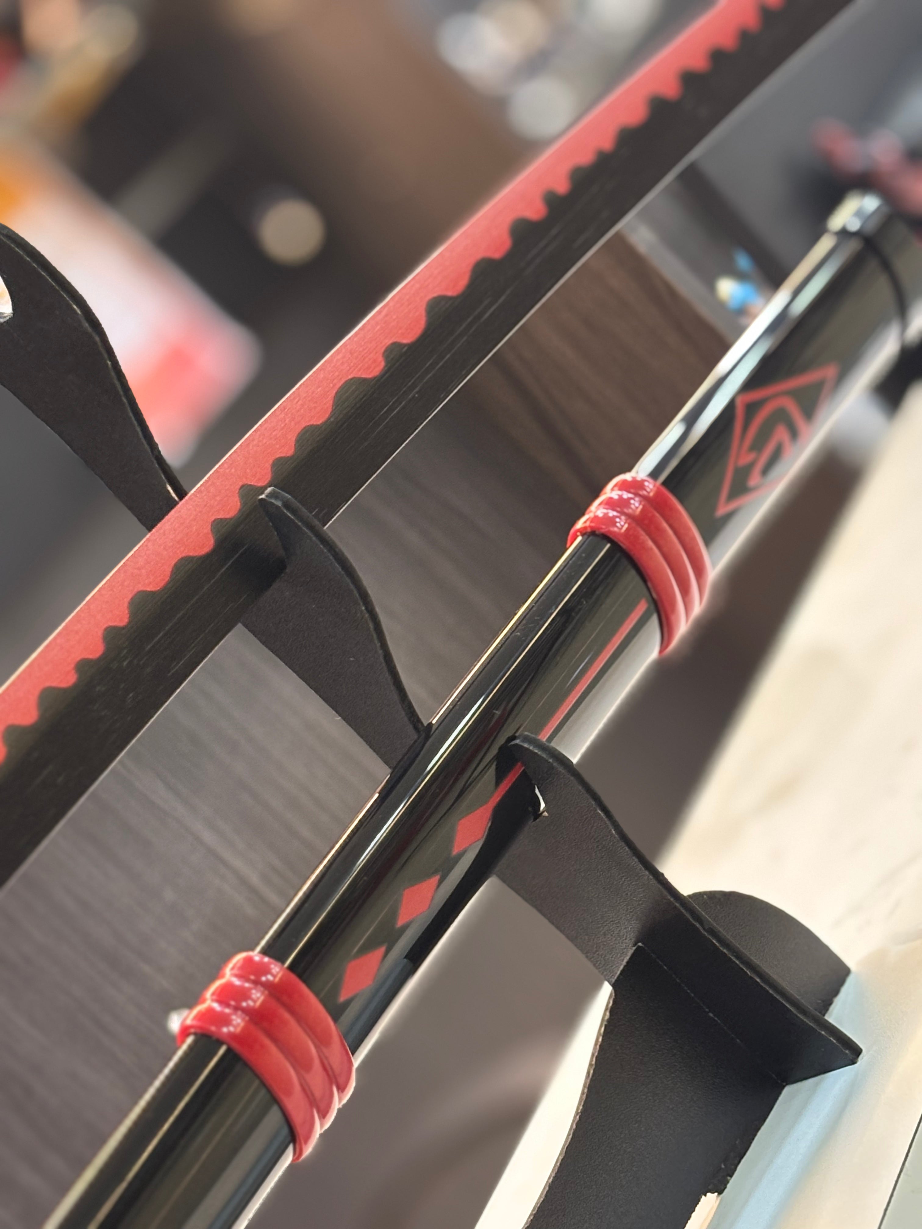 epic seven  ran black and red ver premium wooden katana 105 cm