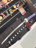 trafalgar law violet and black metal alloy katana