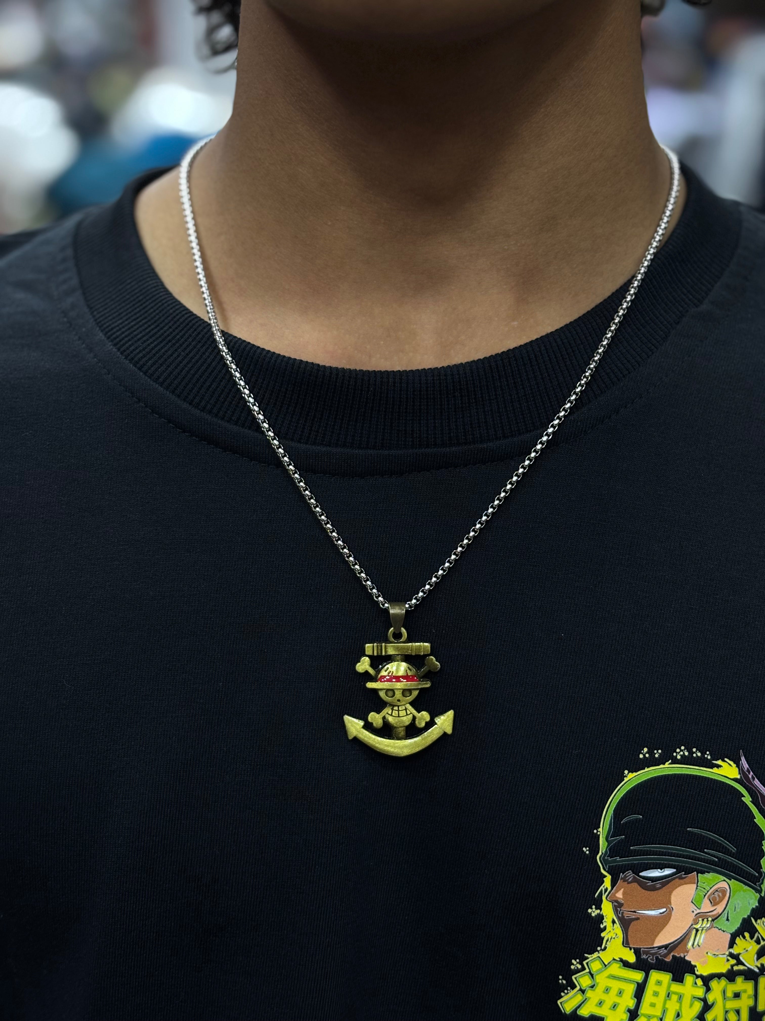 strawhat jollyroger necklace