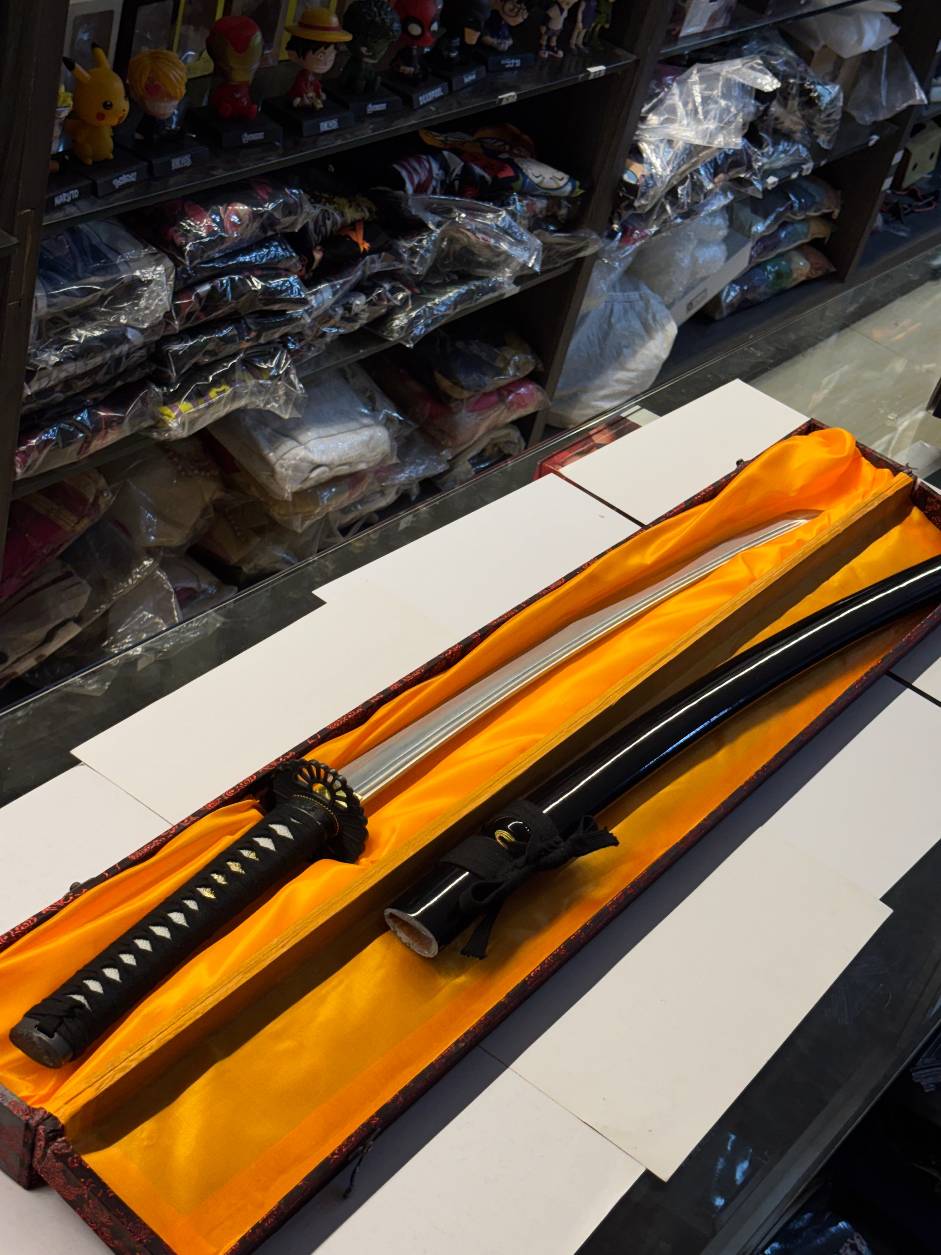 black blunt metal katana 105 cm 2kg