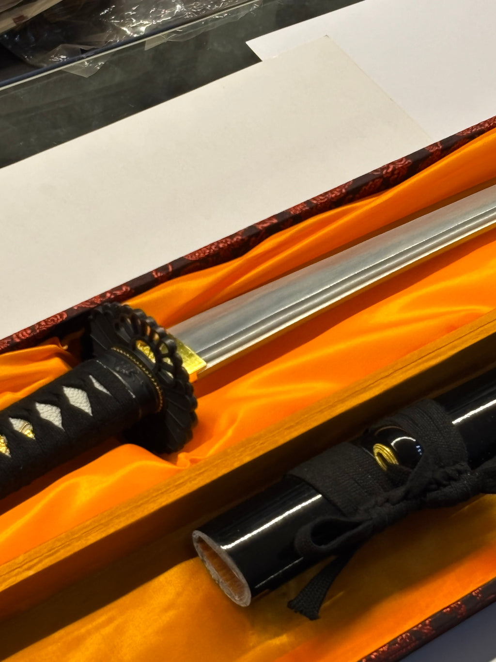 black blunt metal katana 105 cm 2kg