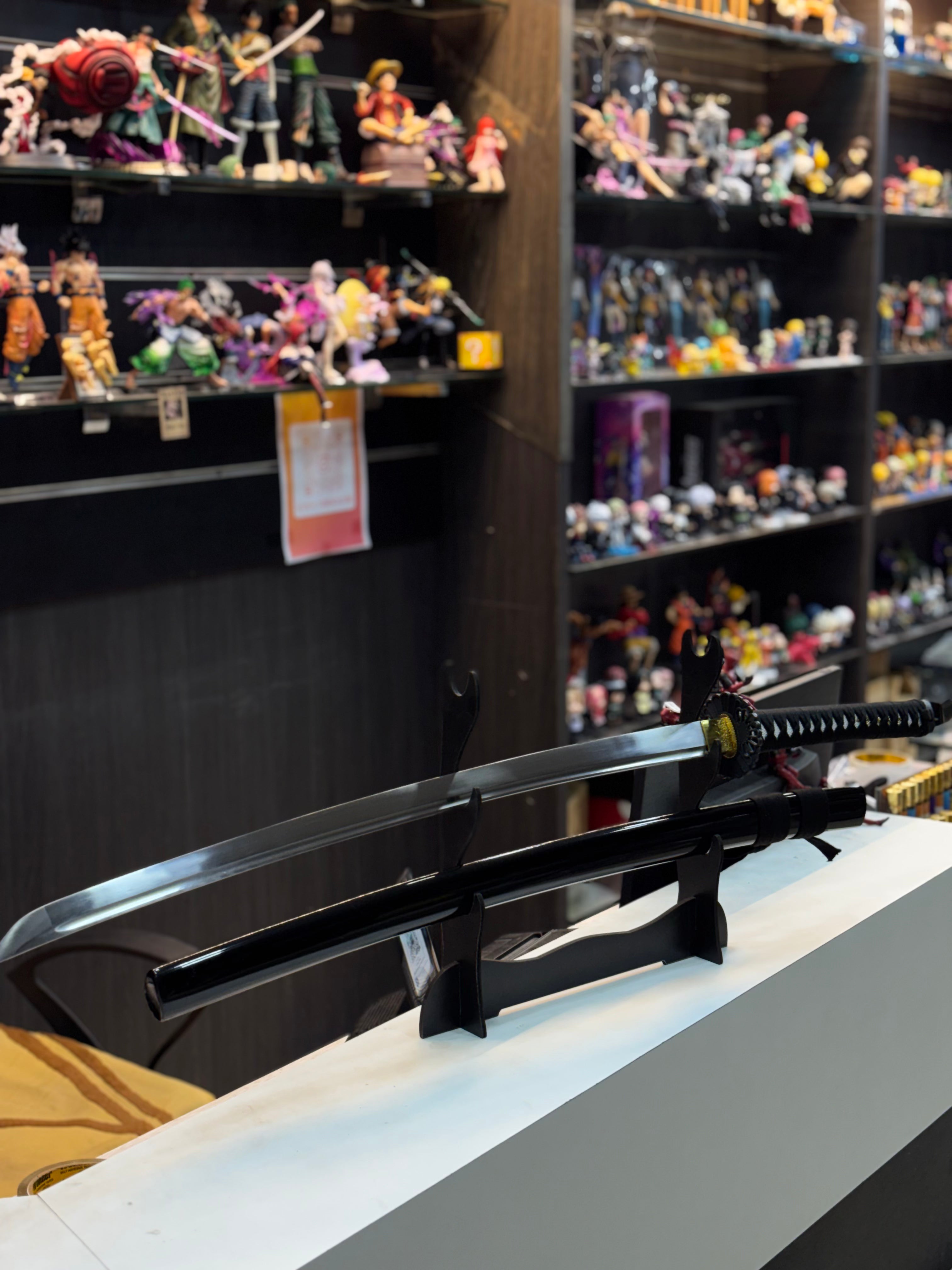 black blunt metal katana 105 cm 2kg