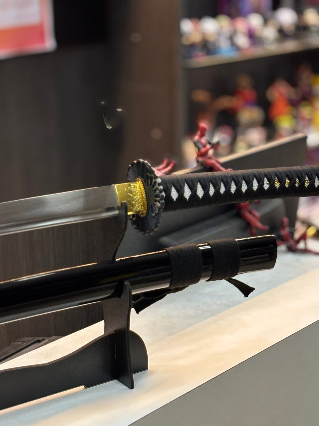 black blunt metal katana 105 cm 2kg