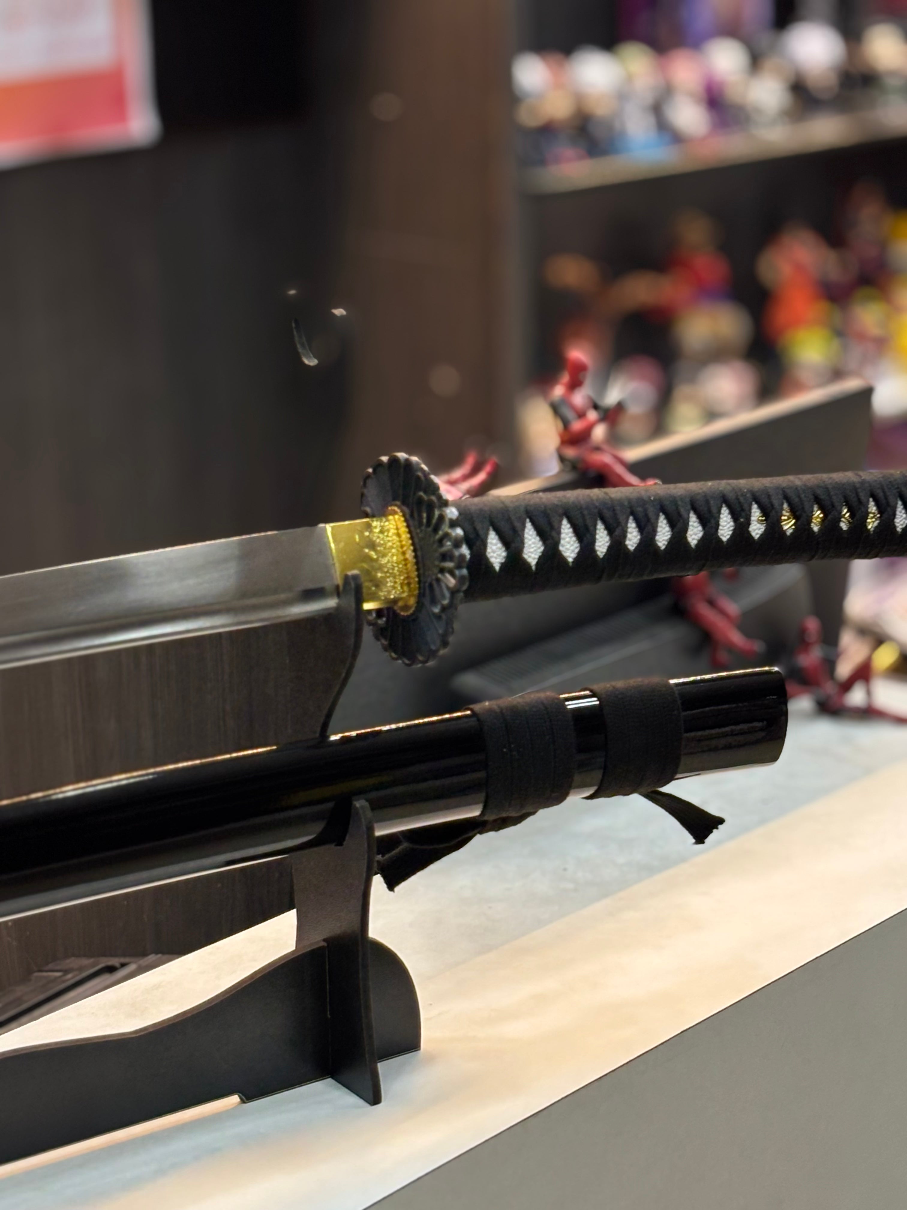 black blunt metal katana 105 cm 2kg