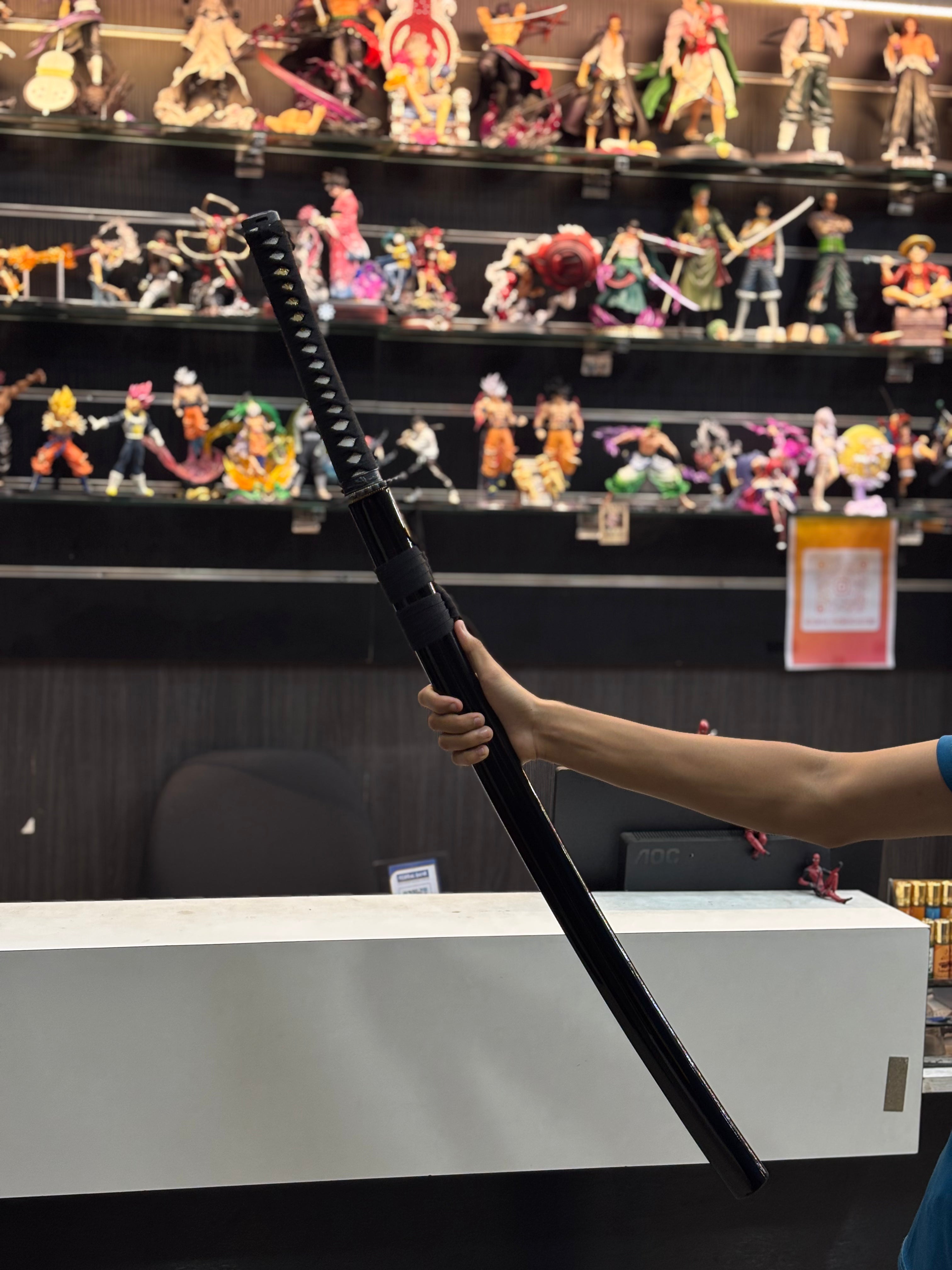 black blunt metal katana 105 cm 2kg